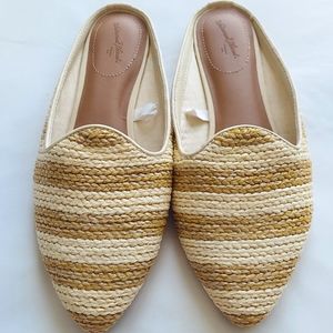 Rafia Striped Mules